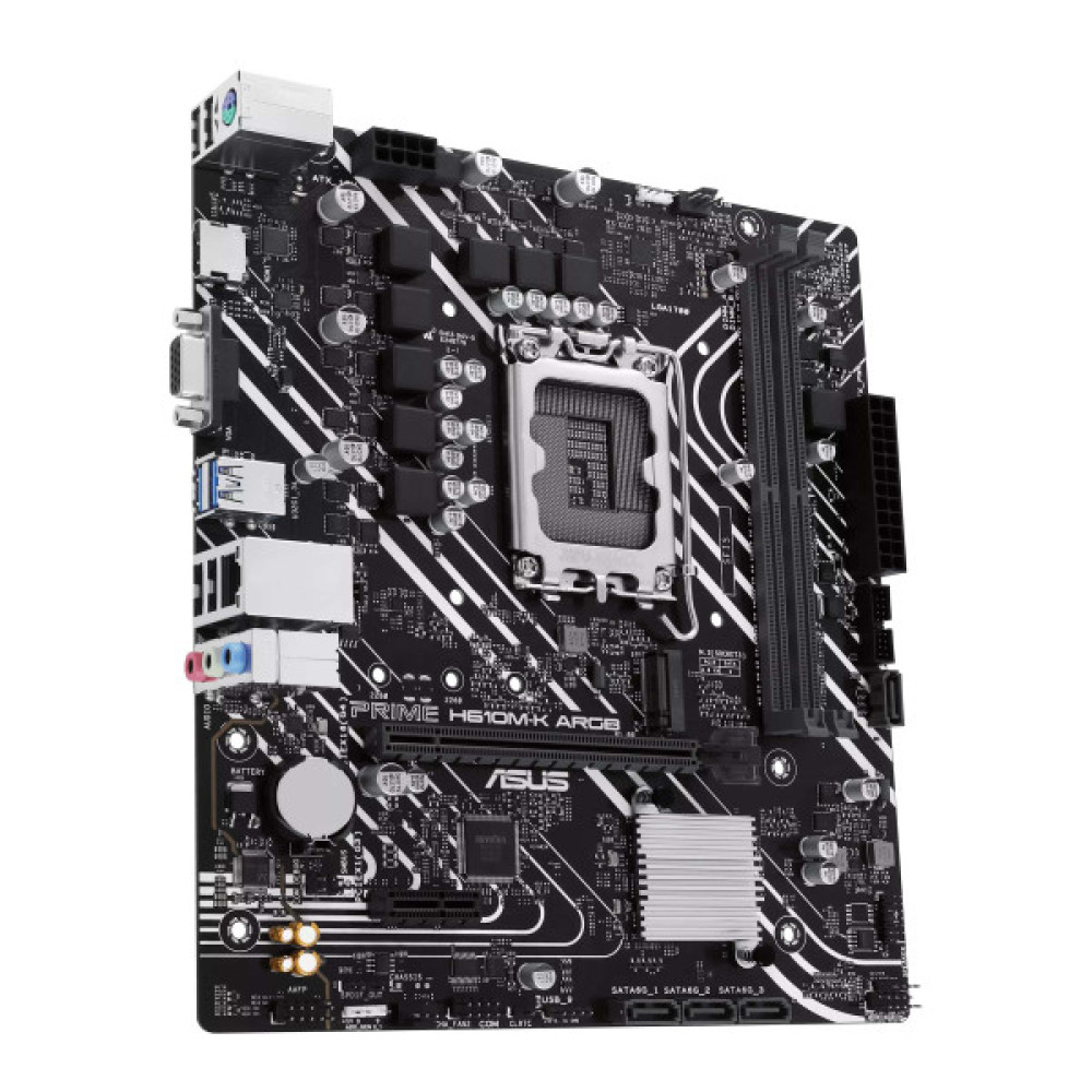 Материнcька плата ASUS PRIME H610M-K ARGB s1700 H610 2xDDR5 M.2 HDMI D-Sub mATX ARGB
