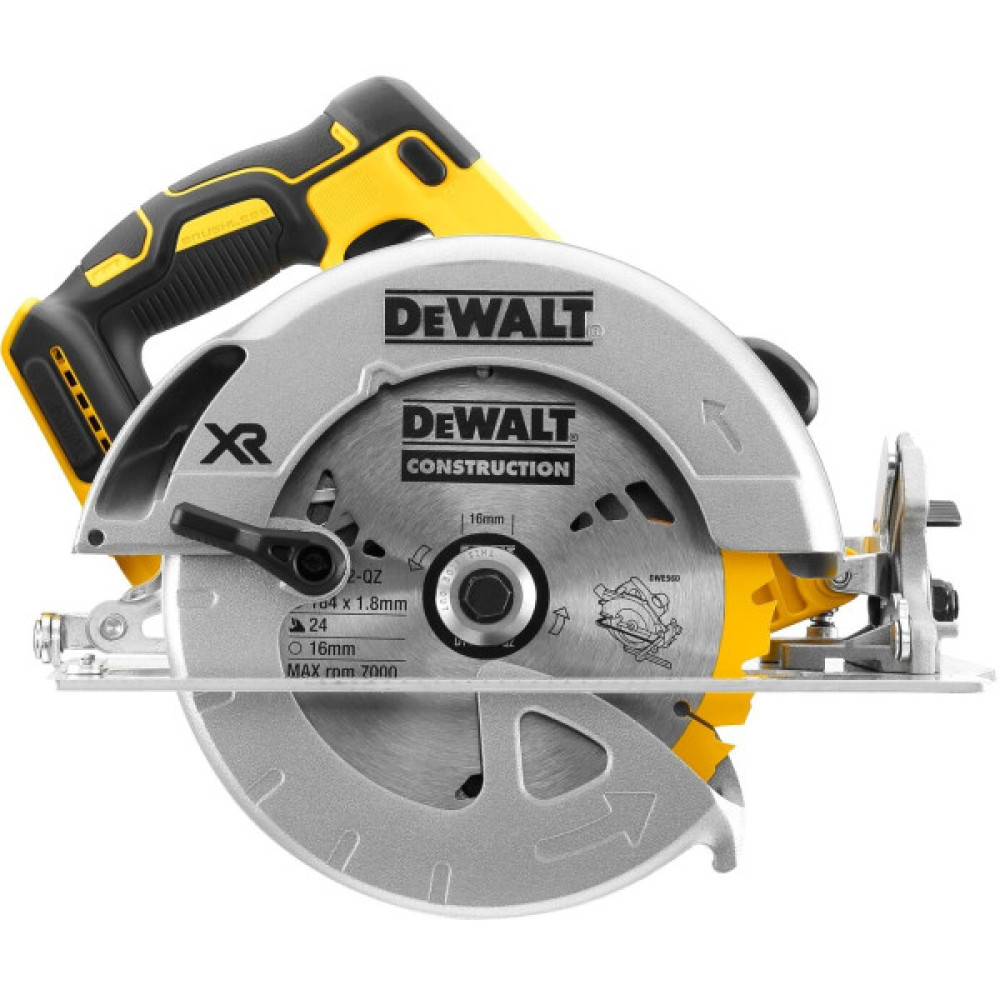 Пила дискова акмуляторна DeWalt 18В XR 184х16мм 5500об/хв 3.6кг без АКБ та ЗП