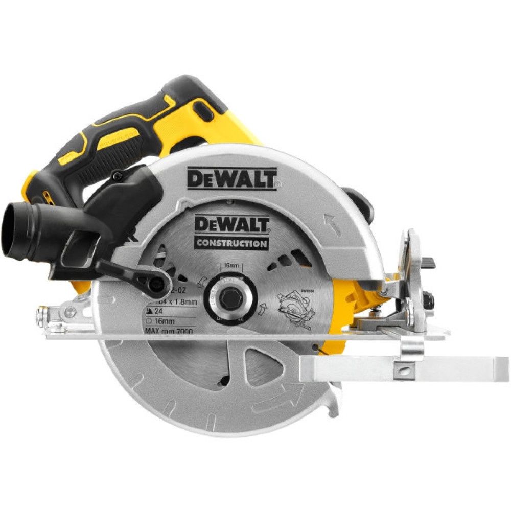 Пила дискова акмуляторна DeWalt 18В XR 184х16мм 5500об/хв 3.6кг без АКБ та ЗП