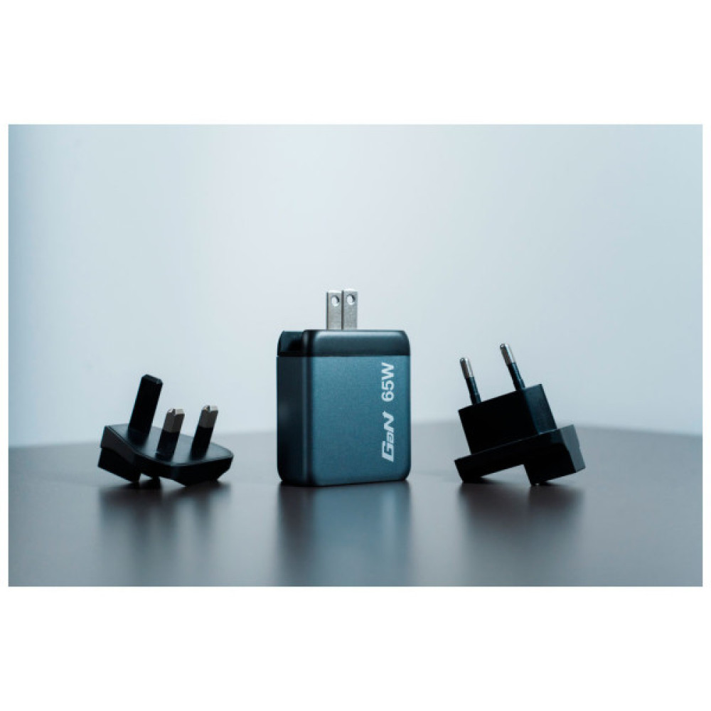 Зарядний пристрій Verbatim GaN 65 W 3 ports (2xUSB-C-65 W /USB-A -3.0) (32201)
