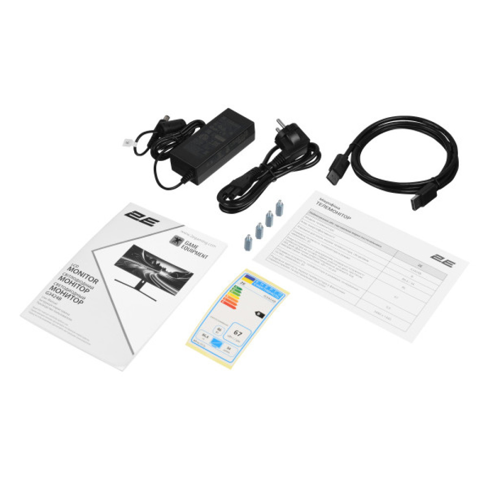 Монітор 2E GAMING 34" G3424B 2xHDMI, DP, VA, 3440x1440, 180Hz, 1ms, NTSC 85%, CURVED, FreeSync, HAS