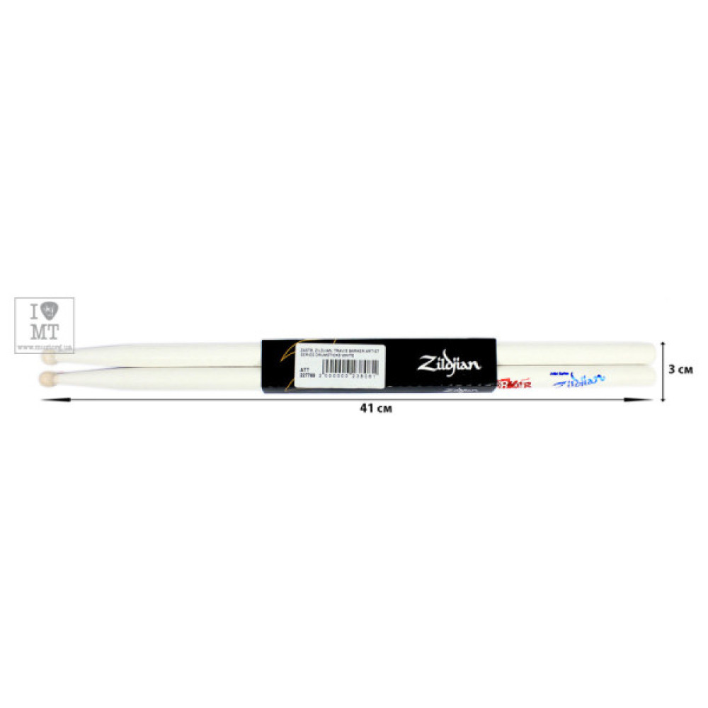 Барабанні палички Zildjian Travis Barker Artist Series Drumsticks White (227769)