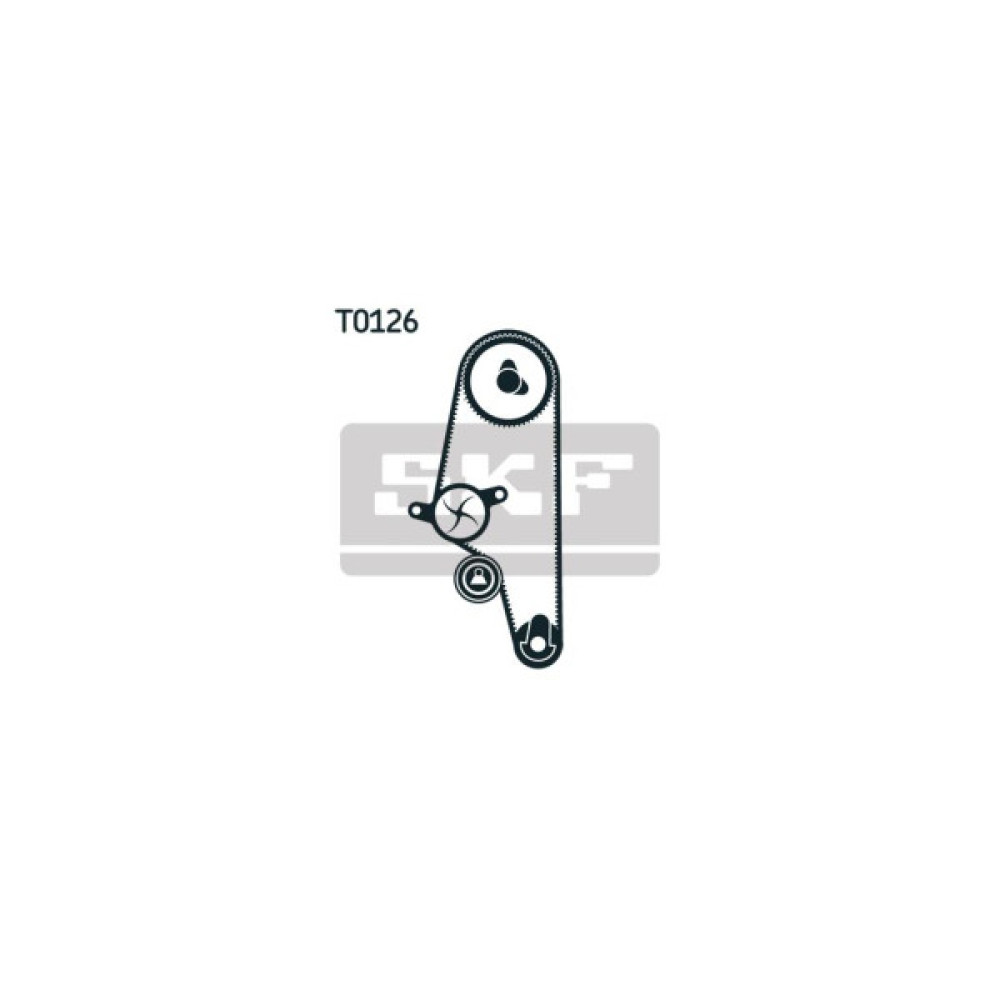 Комплект ременя ГРМ з помпой SKF VKMC 01107
