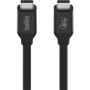 Кабель USB-C > USB-C заряджання/синхронізації Belkin 0.8м, 100Вт, Type-C, USB4, 40Гбс, чорний