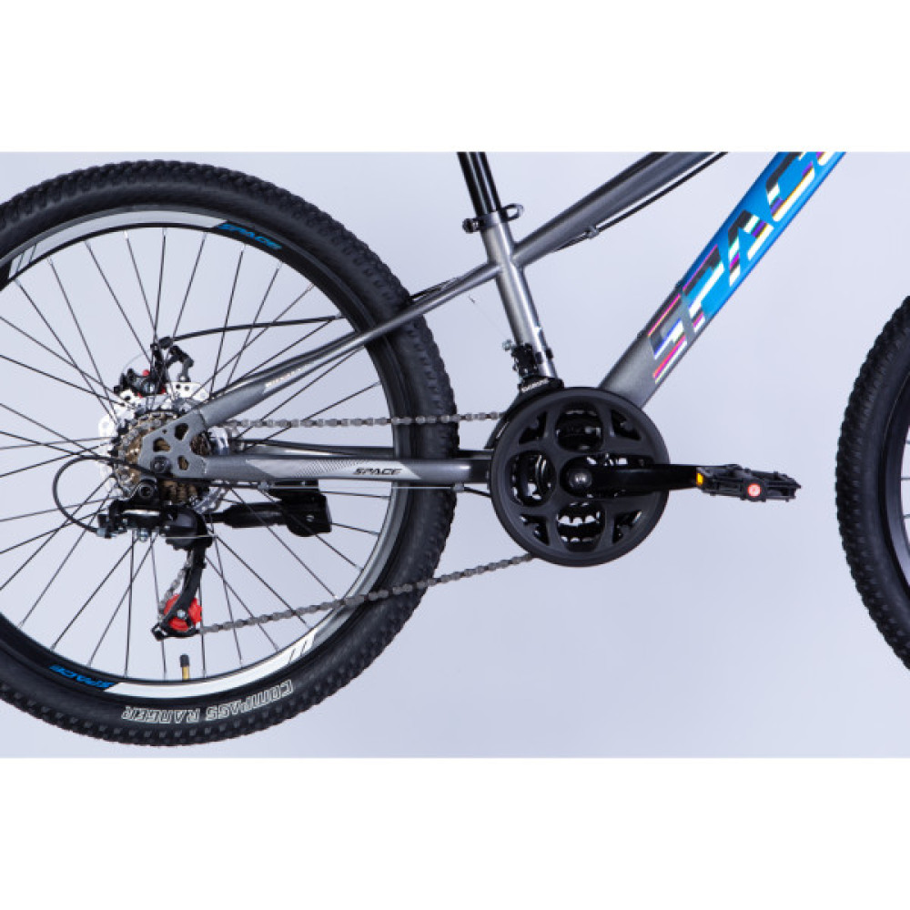 Велосипед Space 24" MARS DD FR рама-11" ST 2026 синьо-сірий (OPS-SP-24-061)