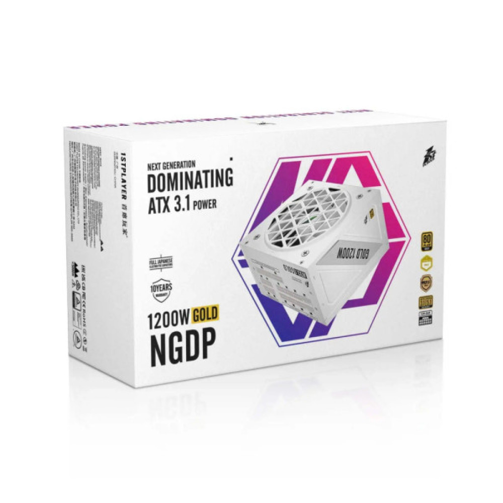 Блок живлення 1stPlayer 1200W (NGDP-GLD-1200-WH-EU)