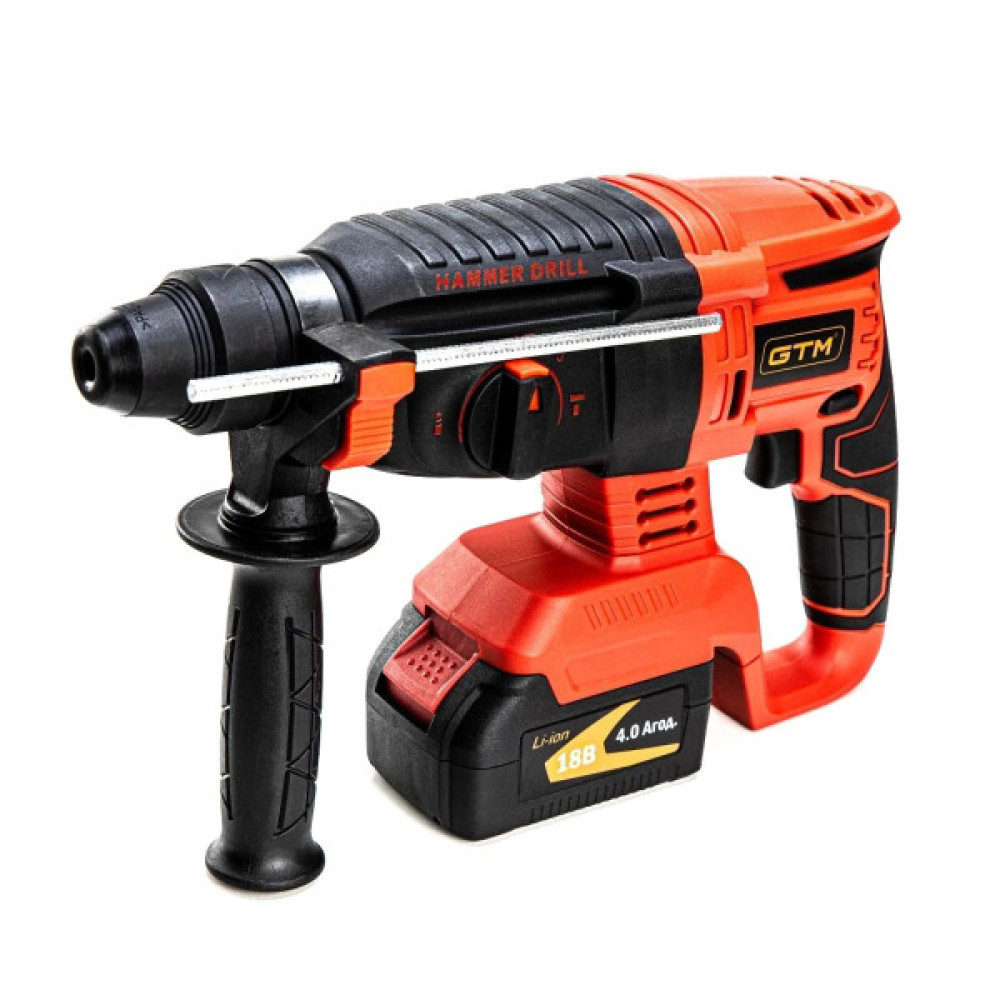 Перфоратор GTM RHC18/26BL, 18В, 2,5Дж, 0-1000об/хв 2x4Ah, кейс (RHC18/26BL)
