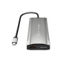 Концентратор J5create USB-C 9-in-1 2xUSB 3.2 + 2xUSB-C PD + 2xHDMI 4K + DisplayPort + SD/TF + RJ45 1000Mbps gray (JCD397-N)