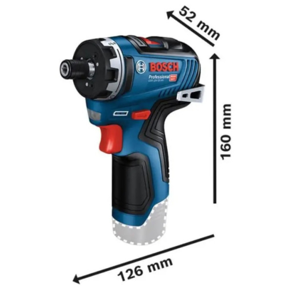 Шурупокрут-дриль акумуляторний Bosch Professional GSR 12V-35 HX 12В 2х3.0А·год 20·35Нм 460·1750об·хв 0.57кг