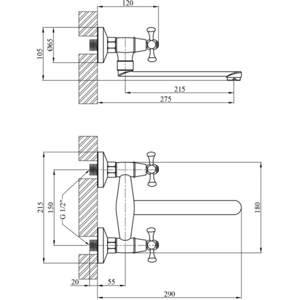 Змішувач Kroner Rhein-C040 (CV014916)