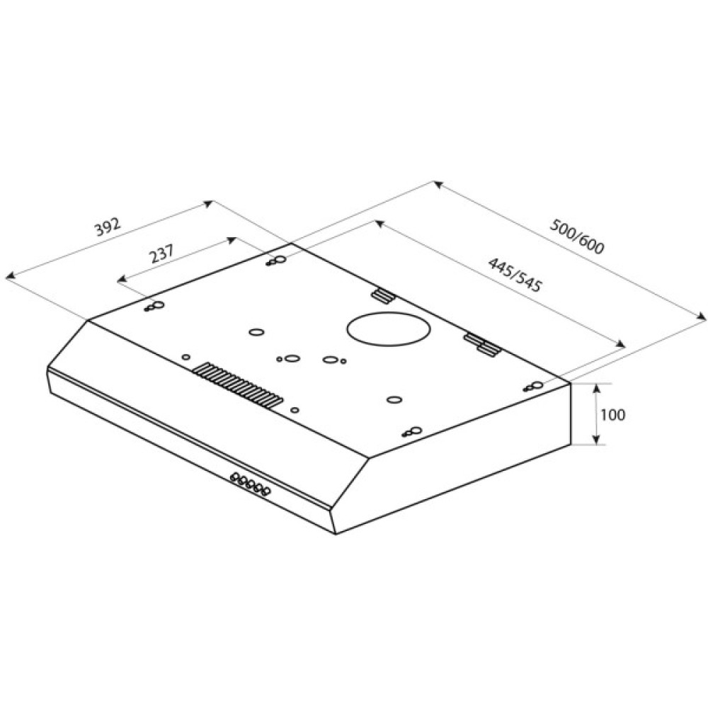 Витяжка кухонна Pyramida UX 60 (380) B WH