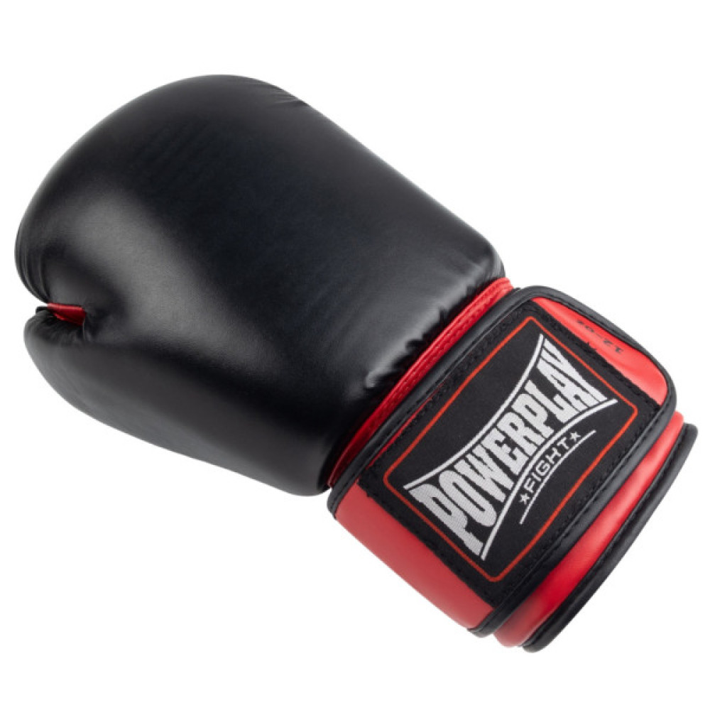 Боксерські рукавички PowerPlay 3004 Classic Чорно-Червоні 10 унцій (PP_3004_10oz_Bl/Red)