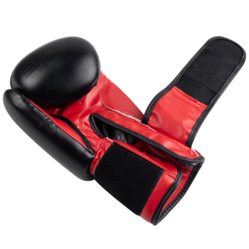 Боксерські рукавички PowerPlay 3004 Classic Чорно-Червоні 10 унцій (PP_3004_10oz_Bl/Red)