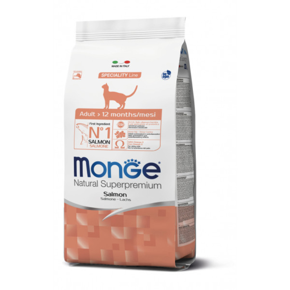Сухий корм для кішок Monge Cat Adult з лососем 400 г (8009470005487)
