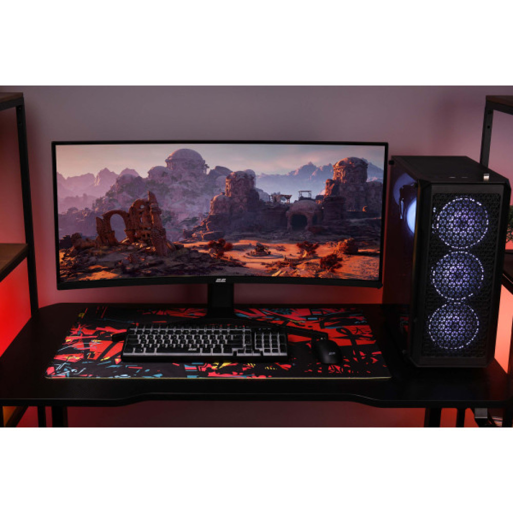 Монітор 2E GAMING 34" G3424B 2xHDMI, DP, VA, 3440x1440, 180Hz, 1ms, NTSC 85%, CURVED, FreeSync, HAS