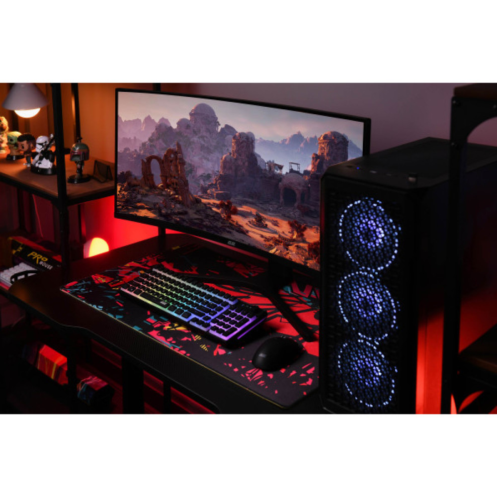 Монітор 2E GAMING 34" G3424B 2xHDMI, DP, VA, 3440x1440, 180Hz, 1ms, NTSC 85%, CURVED, FreeSync, HAS