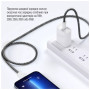 Дата кабель USB-C to USB-C 2.0m (braided cotton) (PD Fast Charging 60W) 3.0А black ColorWay (CW-CBPDCC068-BK)