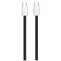 Дата кабель USB-C to USB-C 2.0m (braided cotton) (PD Fast Charging 60W) 3.0А black ColorWay (CW-CBPDCC068-BK)
