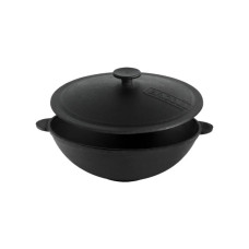 Сковорода Brizoll чавунна WOK з чавунною кришкою 4,7 л 300х103 мм (W30-1)