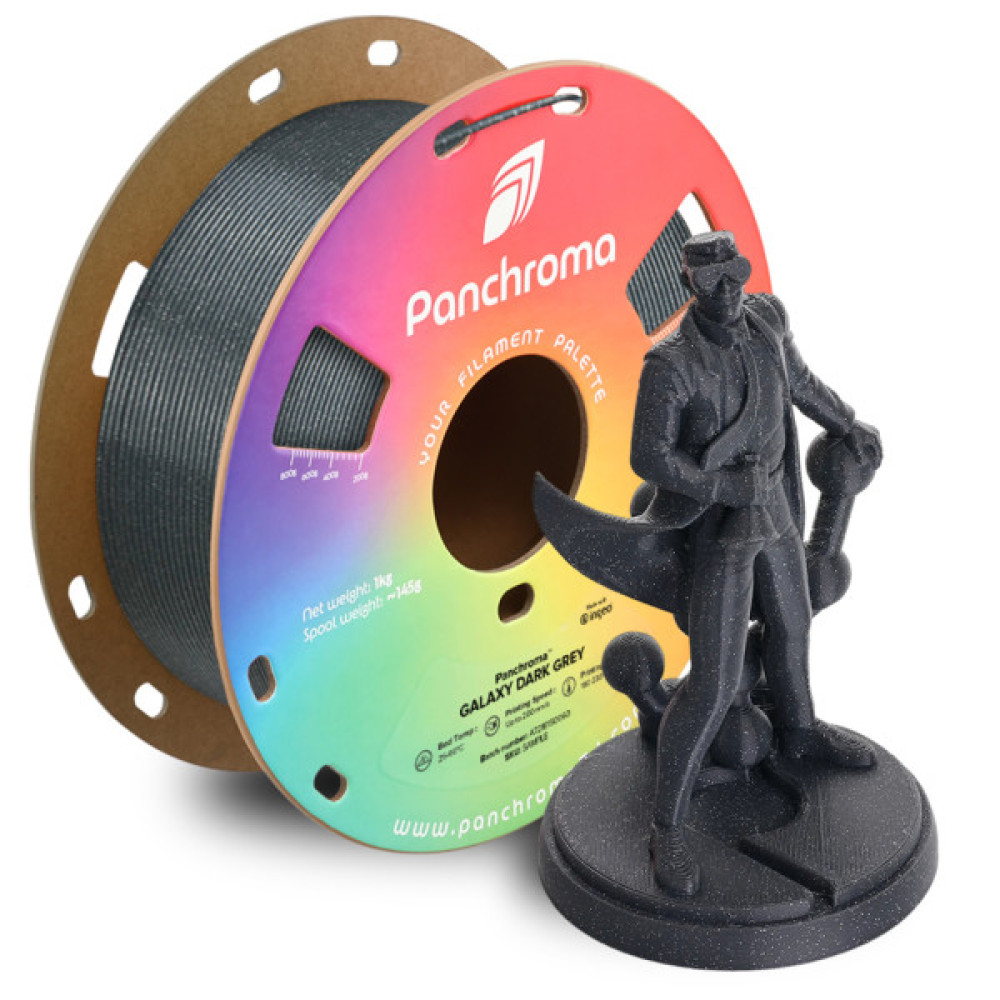 Пластик для 3D-принтера Polymaker PLA PANCHROMA GALAXY 1,75mm 1kg DARK GREY (CA02028)
