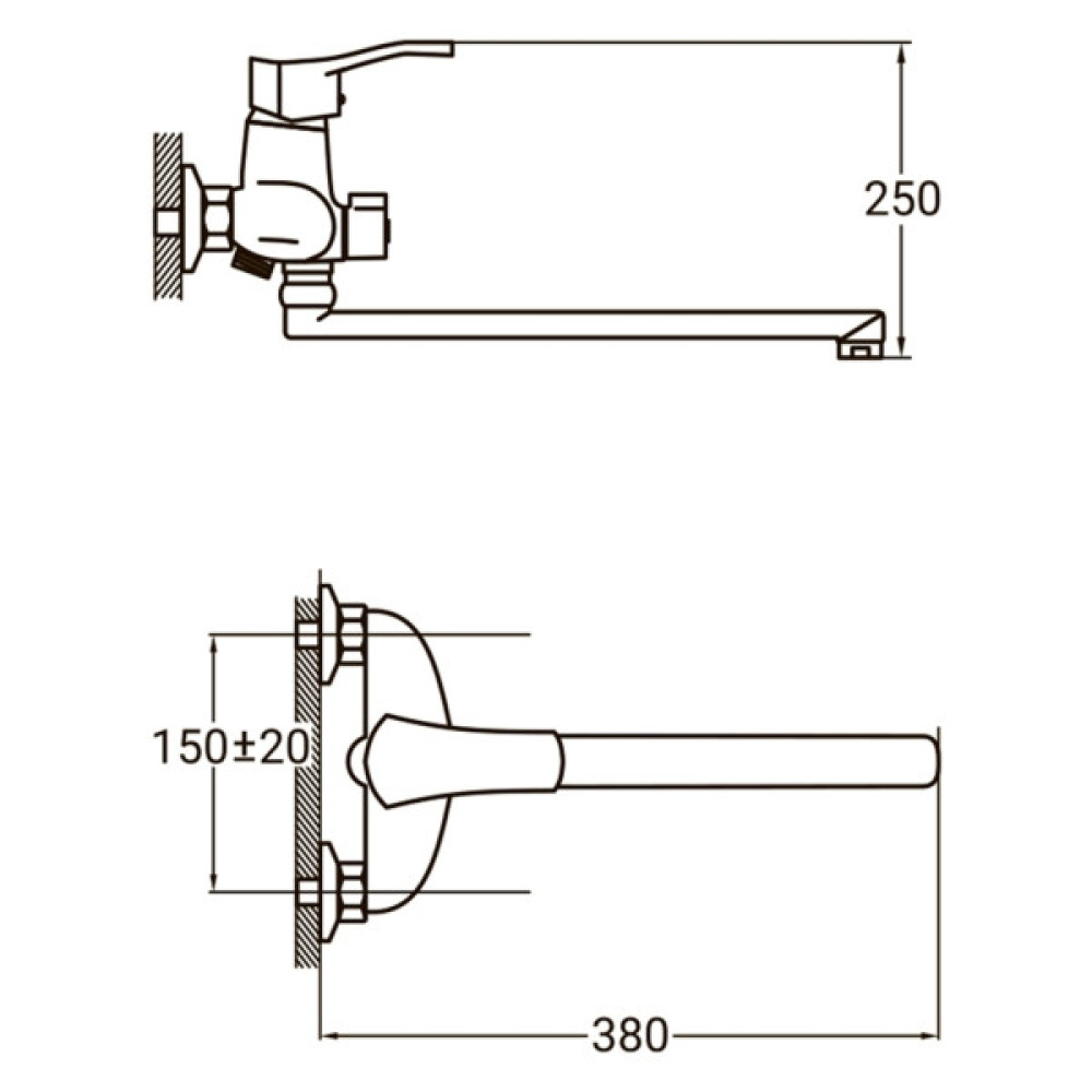 Змішувач AQUATICA NM-2C234C Змішувач AQUATICA NM-2C234C