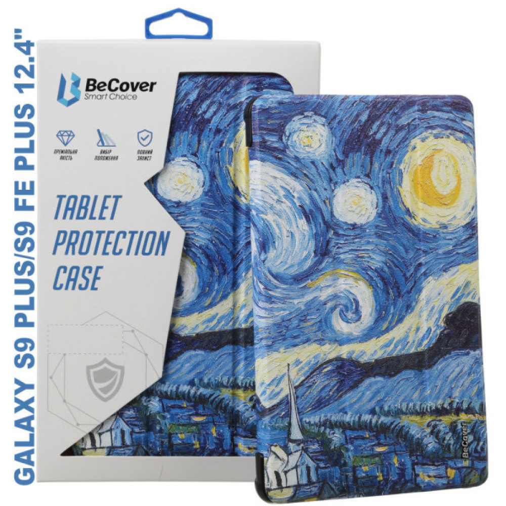 Чохол до планшета BeCover Smart Case Samsung Tab S9 Plus (SM-X810/SM-X816)/S9 FE Plus (SM-X610/SM-X616) 12.4" Night (710379) Чохол до планшета BeCover Smart Case Samsung Tab S9 Plus (SM-X810/SM-X816)/S9 FE Plus (SM-X610/SM-X616) 12.4" Night (710379)