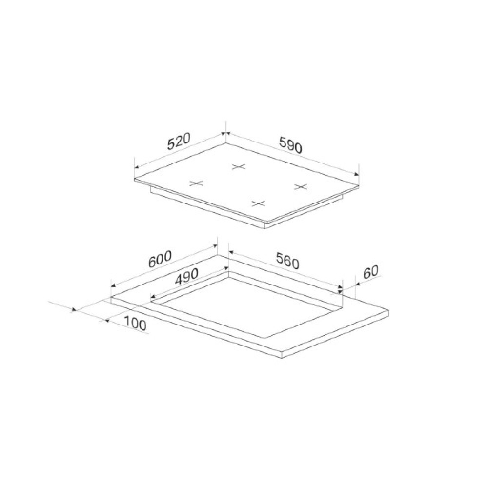 Комплект Hansa (духовка електрична + емальована газова поверхня), чорний