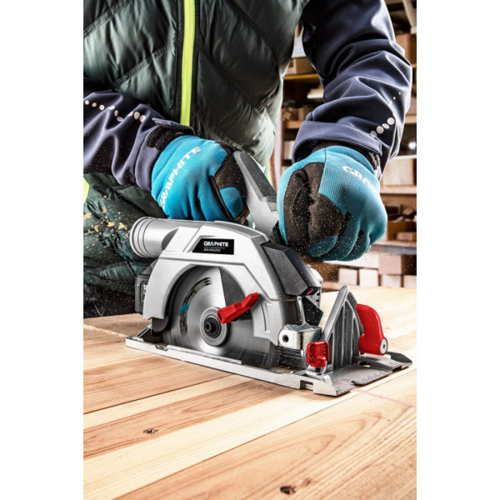 Пила дискова акумуляторна GRAPHITE Energy+ 18В 165мм 2.95кг без АКБ та ЗП
