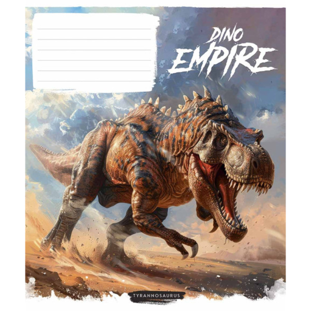 Зошит Школярик Dino empire 12 аркушів клітинка (012-3490K)