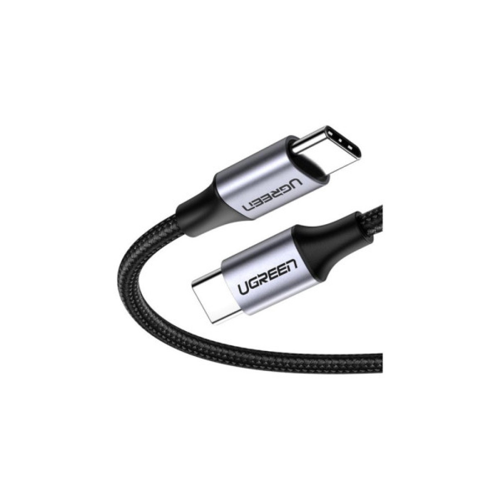 Дата кабель USB-C to USB-C 2.0m 60W 3A PD3.0/QC4.0 480Mbps aluminum braid Ugreen (50152)
