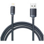 Дата кабель USB 2.0 AM to Lightning 2.0m 2.4A black Baseus (CAJY000101) Дата кабель USB 2.0 AM to Lightning 2.0m 2.4A black Baseus (CAJY000101)