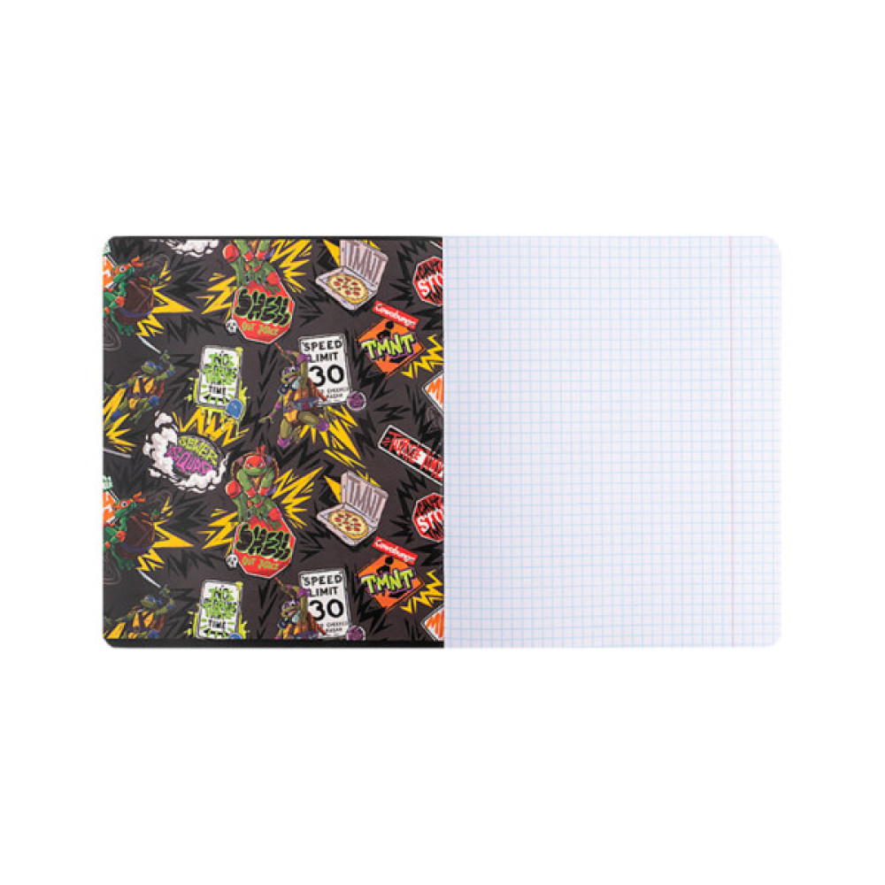 Зошит Kite Ninja Turtles, 18 аркушів, клітинка (NT24-236)