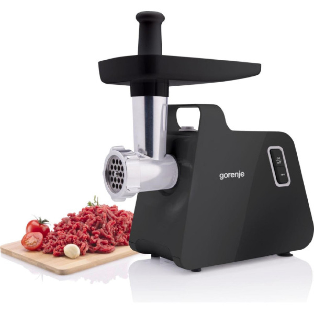 М'ясорубка Gorenje, 1700Вт, 2,3кг/хв, 2 решітки, пластик/метал, чорний