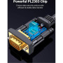 Кабель для передачі даних USB to COM M 2.0m DB9 RS-232 CR104 black Ugreen (20222)