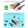 Кабель для передачі даних USB to COM M 2.0m DB9 RS-232 CR104 black Ugreen (20222)