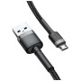 Дата кабель USB 2.0 AM to Micro 5P 2.0m 1.5A grey-black Baseus (CAMKLF-CG1) Дата кабель USB 2.0 AM to Micro 5P 2.0m 1.5A grey-black Baseus (CAMKLF-CG1)