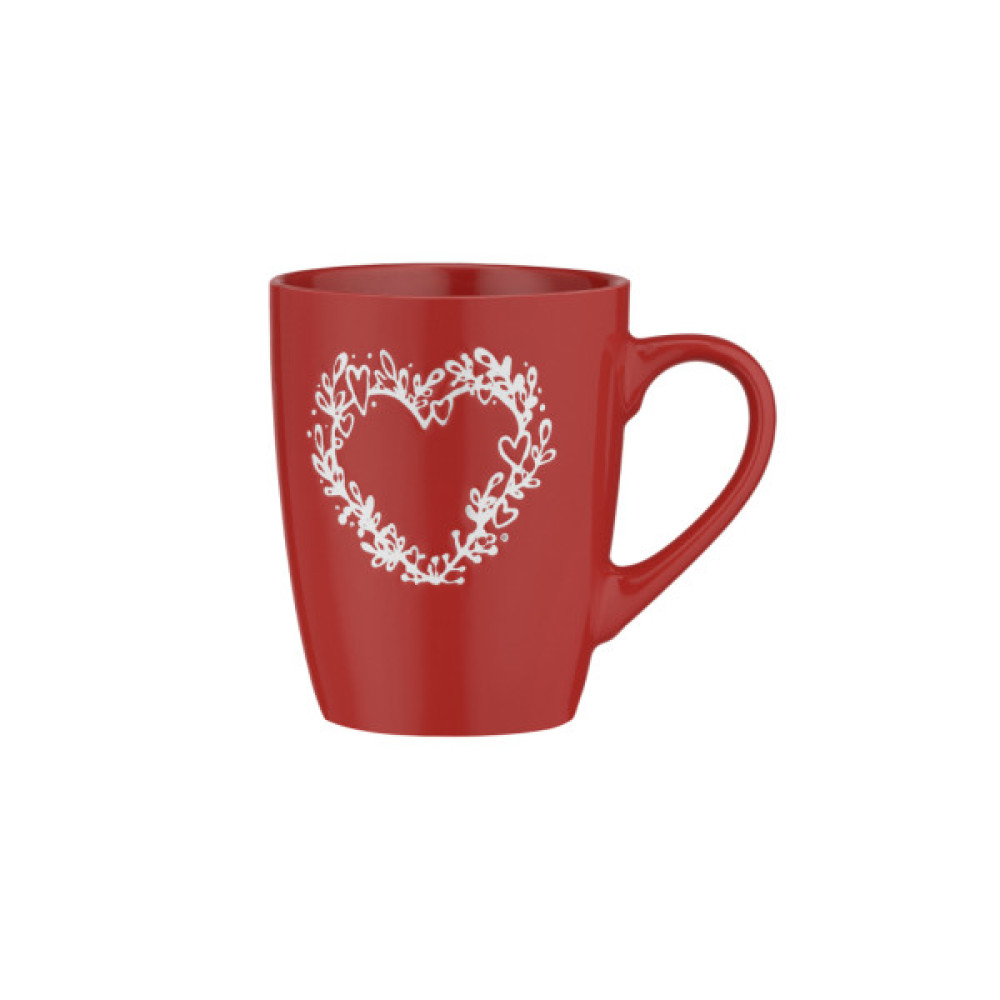 Чашка Ardesto Heart, 320мл, кераміка, червоний (AR3467R)