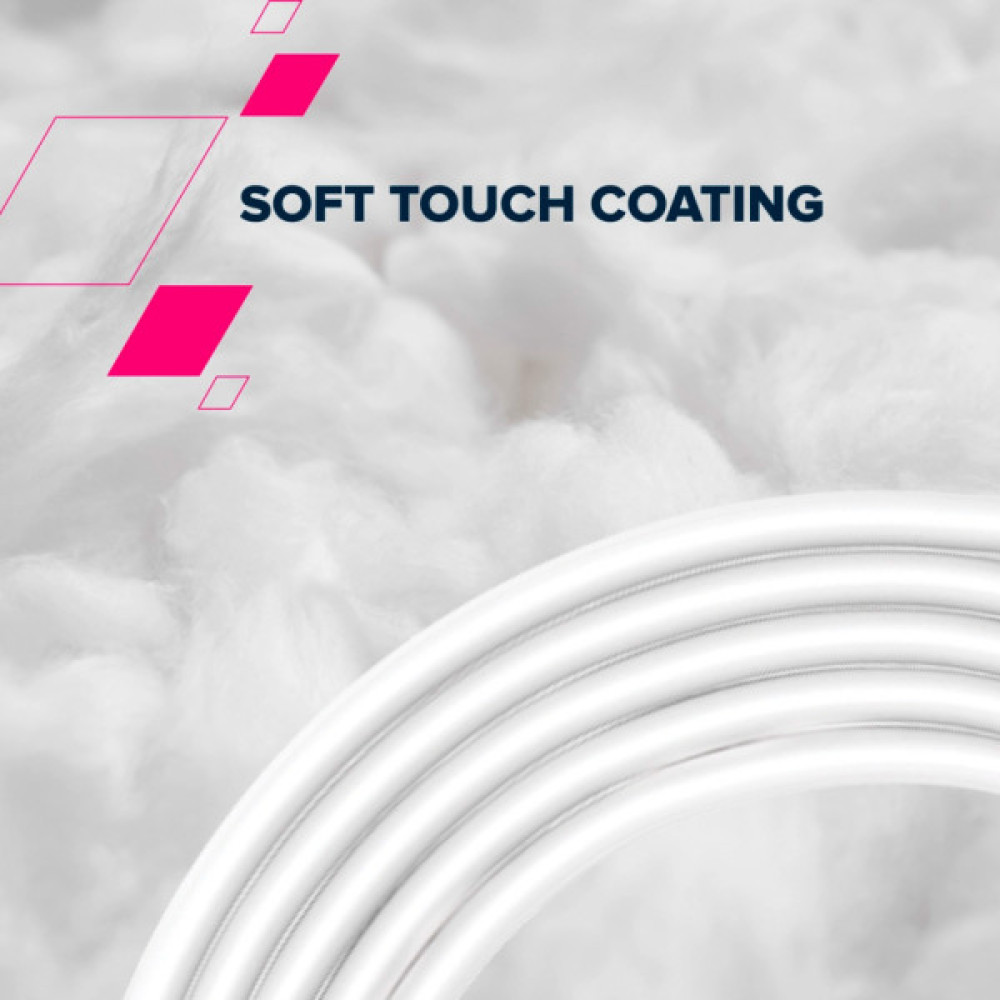 Дата кабель USB-C to USB-C 1.2m CC100SC 100W White Canyon (CNS-CC100SC12W)