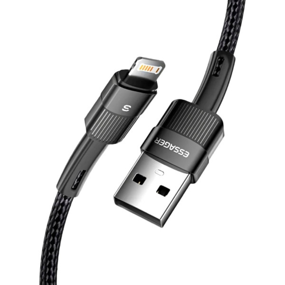 Дата кабель USB 2.0 AM to Lightning 2.0m 2.4A black Essager (EXCL-XCA01)