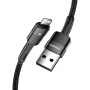 Дата кабель USB 2.0 AM to Lightning 2.0m 2.4A black Essager (EXCL-XCA01)