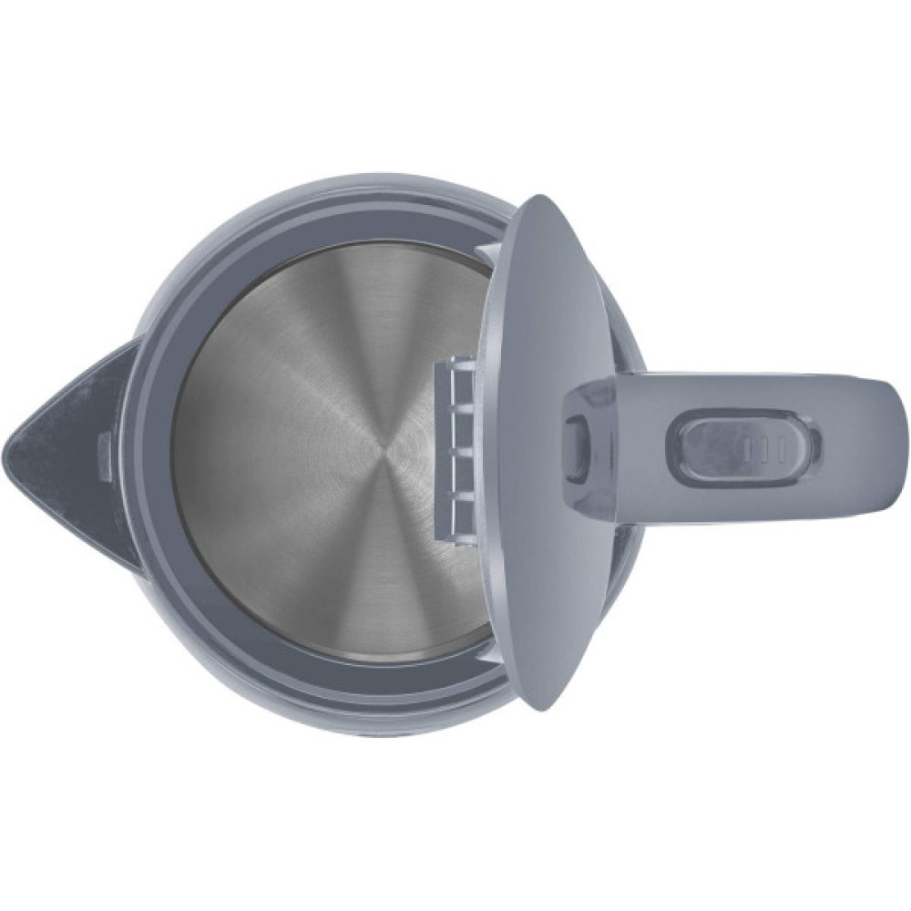 Електрочайник Amica 1.7л, пластик, сірий