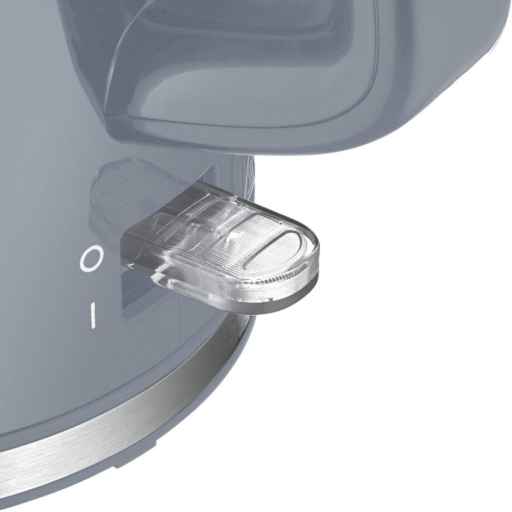 Електрочайник Amica 1.7л, пластик, сірий