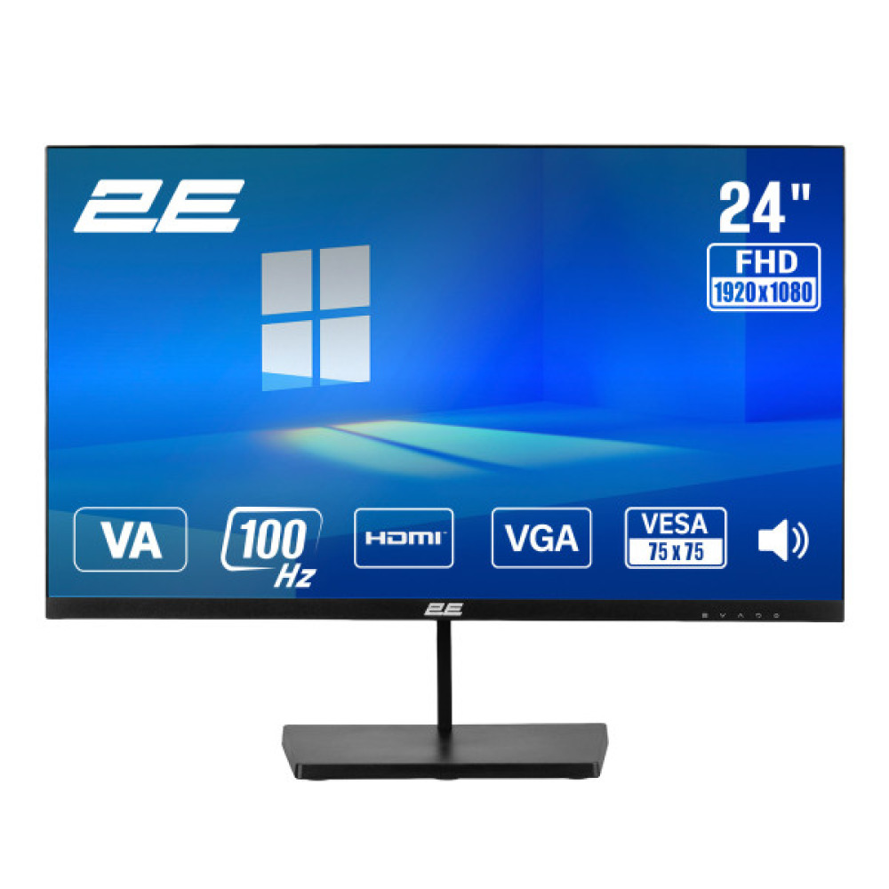 Монітор 2E 23.8" B2425B D-Sub, HDMI, MM, VA, 100Hz, FreeSync