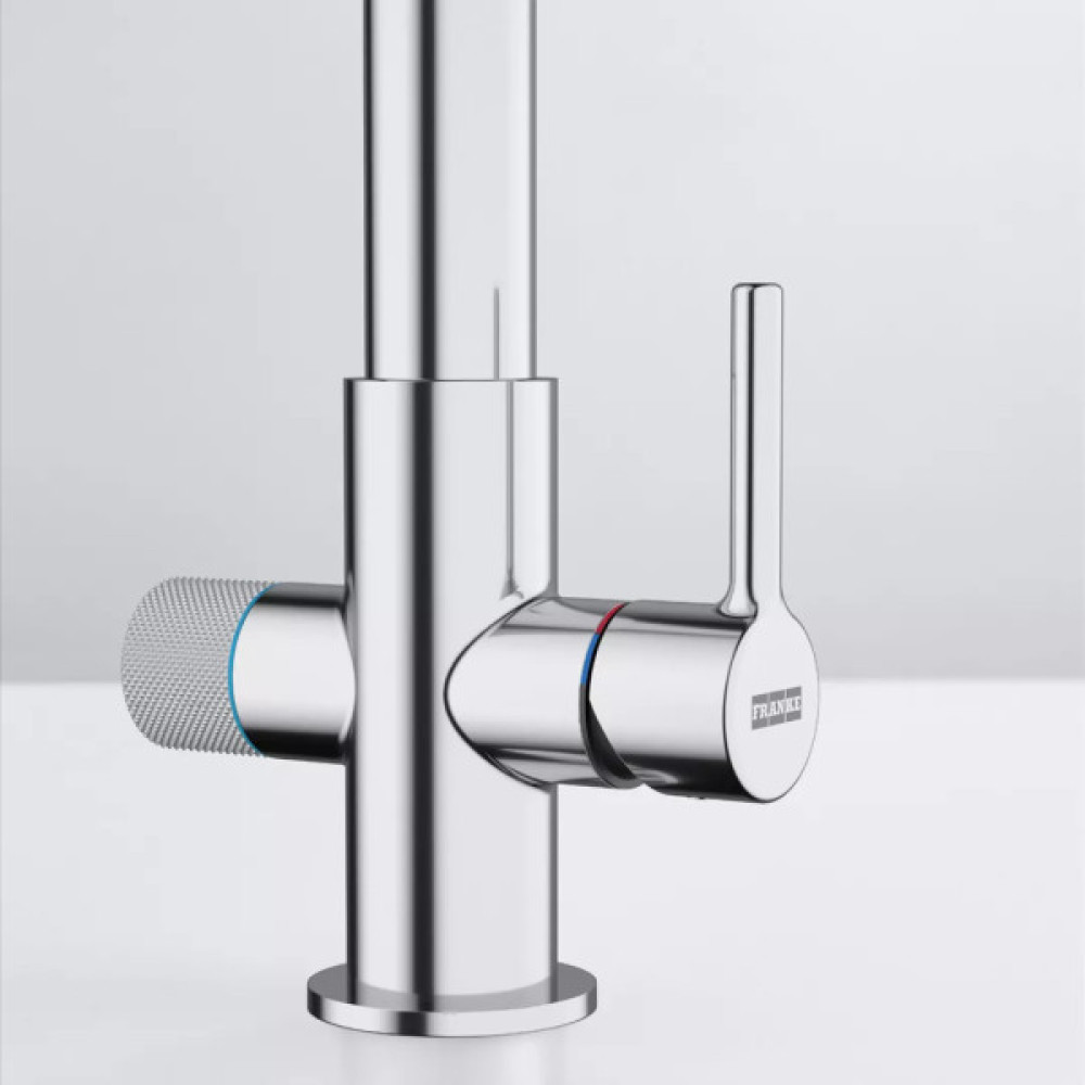 Змішувач для кухні Franke Lina L Clear Water 2.0, довж.виливу - 254 мм, поворотний, 1 важіль , хром