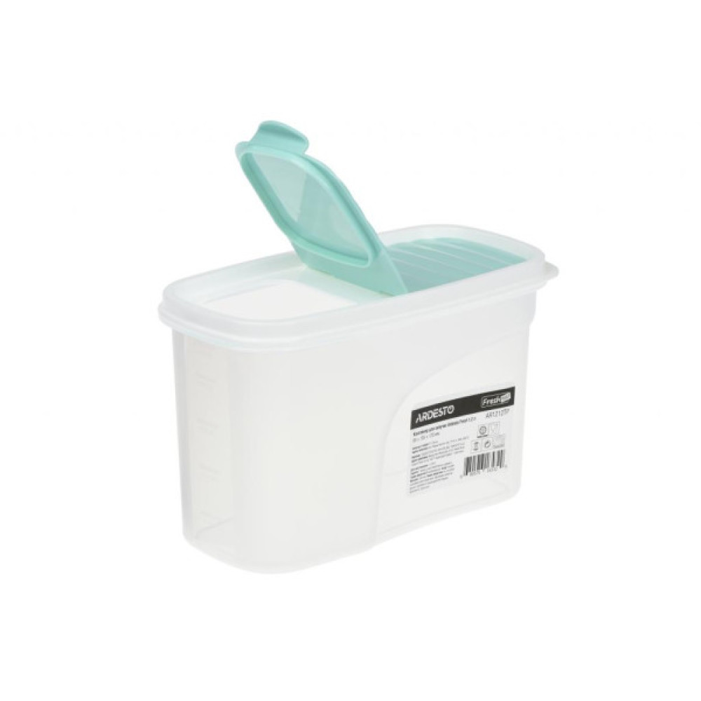 Ємність для сипучих продуктів ARDESTO Fresh 1.2 л Turquoise (AR1212TP)