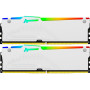 Модуль пам'яті для комп'ютера DDR5 32GB (2x16GB) 6000 MHz Beast RGB EXPO White Kingston Fury (ex.HyperX) (KF560C36BWE2AK2-32)