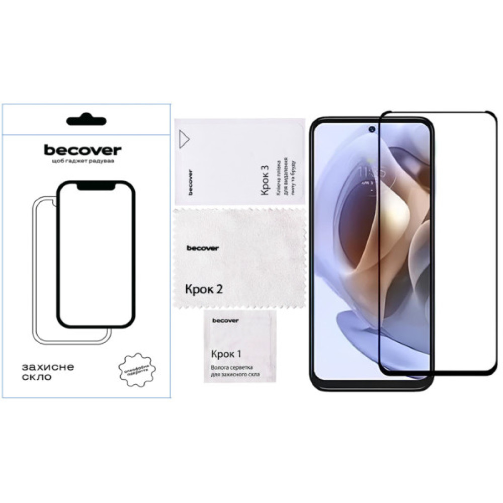 Скло захисне BeCover Motorola Moto G15 Black (713414) Скло захисне BeCover Motorola Moto G15 Black (713414)