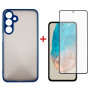 Чохол до мобільного телефона Dengos Samsung Galaxy M35 5G Matte + glass Blue (DG-KM-108) Чохол до мобільного телефона Dengos Samsung Galaxy M35 5G Matte + glass Blue (DG-KM-108)
