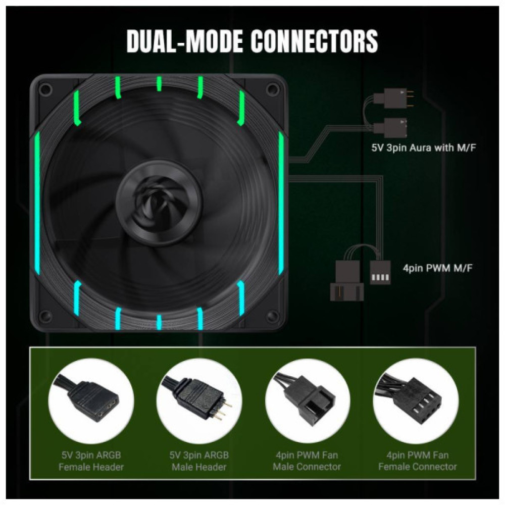 Кулер до корпусу Gamemax Tornado T12 ARGB-R Кулер до корпусу Gamemax Tornado T12 ARGB-R