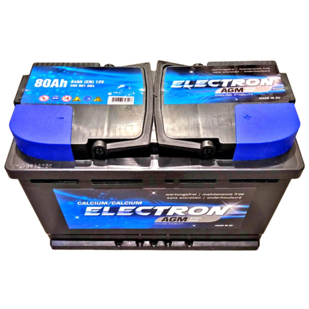 Акумулятор автомобільний ELECTRON AGM AGM 80Ah Ев (-/+) (840EN) (580901084)